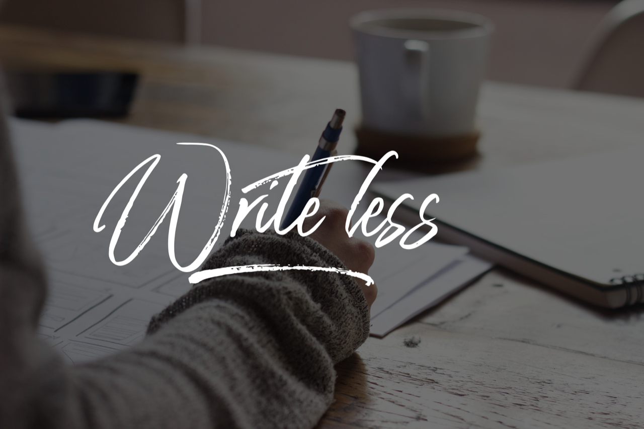 writing less on your speeches